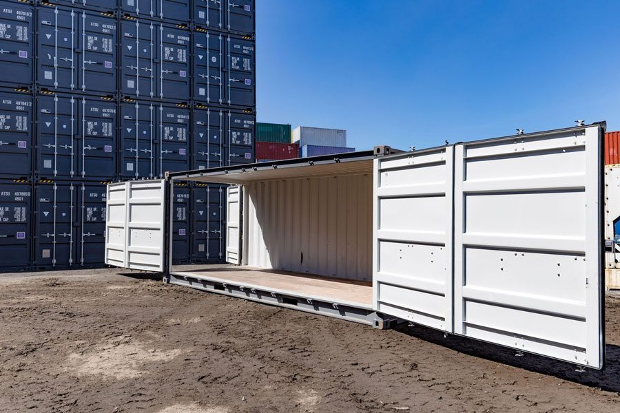 NIEUWE 20 VOET OPEN ZIJCONTAINER