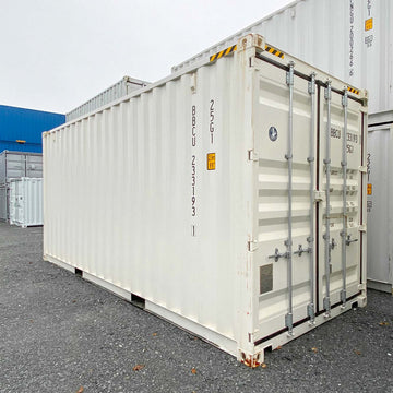 20ft HC zeecontainer (1e reis) wit