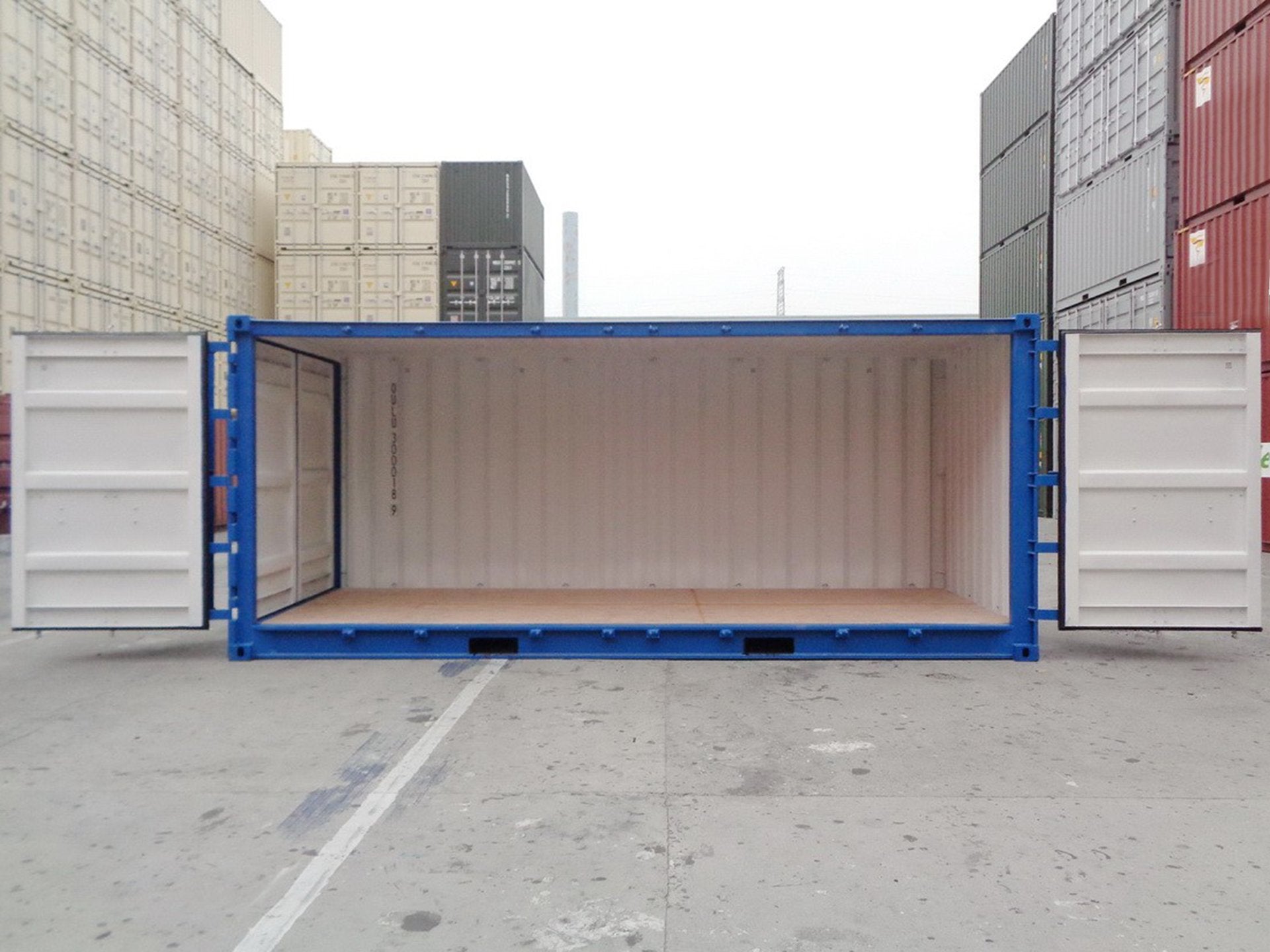 20′ Open Side Container, zijaanzicht