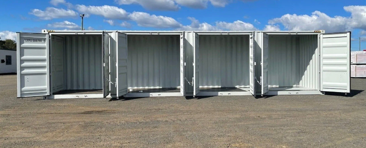 40 kubieke voet hoge 9,6 inch hoge witte container met volledige zijtoegang
