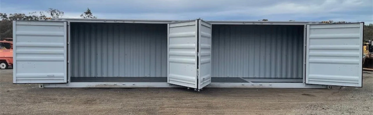 40 kubieke voet hoge 9,6 inch hoge witte container met volledige zijtoegang