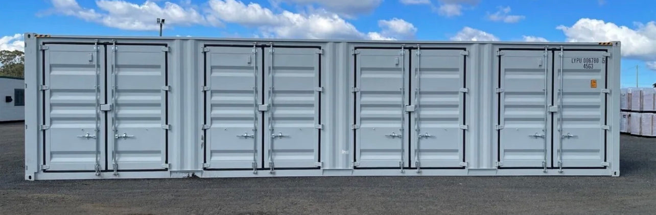 40 kubieke voet hoge 9,6 inch hoge witte container met volledige zijtoegang