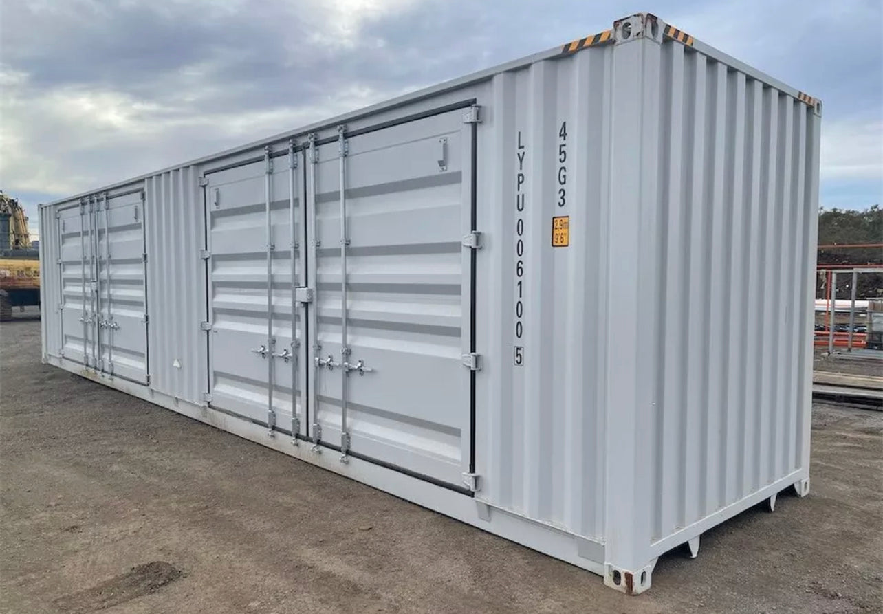 40 kubieke voet hoge 9,6 inch hoge witte container met volledige zijtoegang