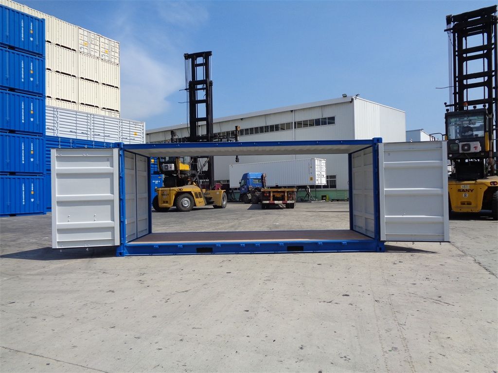 20ft dubbele deur zeecontainer (open zijkant)