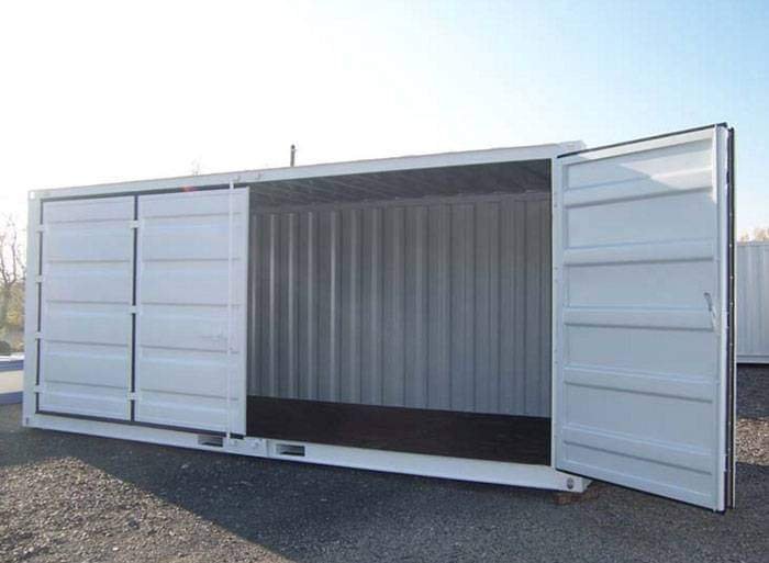 20ft witte open zijtoegangscontainer