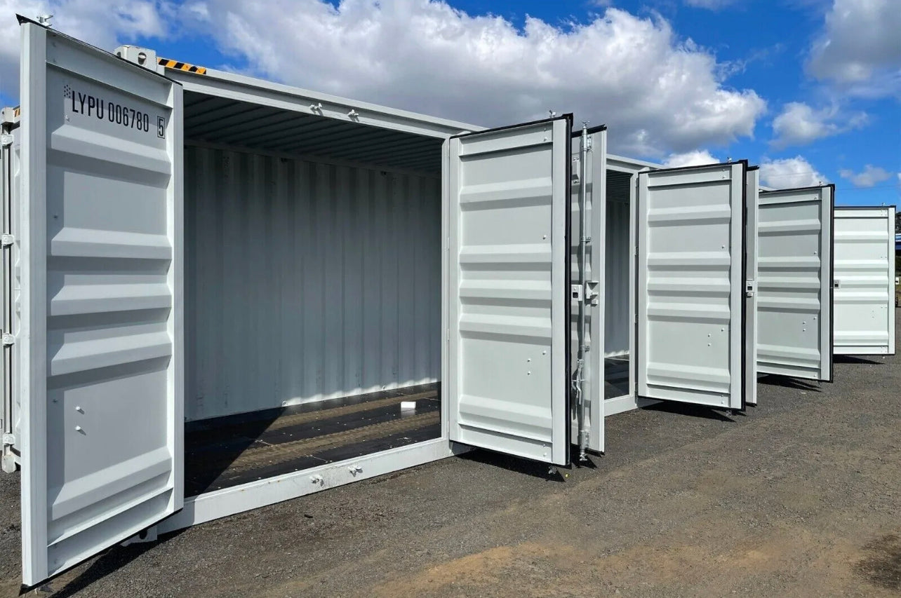 40 kubieke voet hoge 9,6 inch hoge witte container met volledige zijtoegang